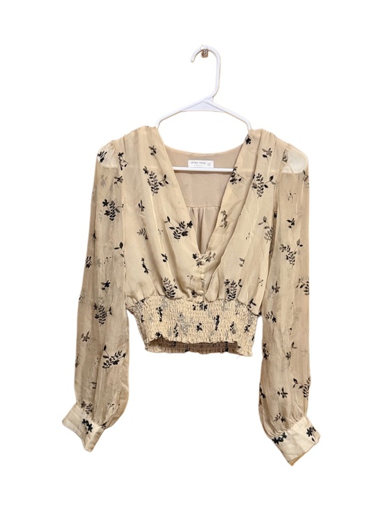 Miss Love Tops - 🖤 Miss Love Boho Cottagecore Floral Smocked Crop Blouse Small 🖤